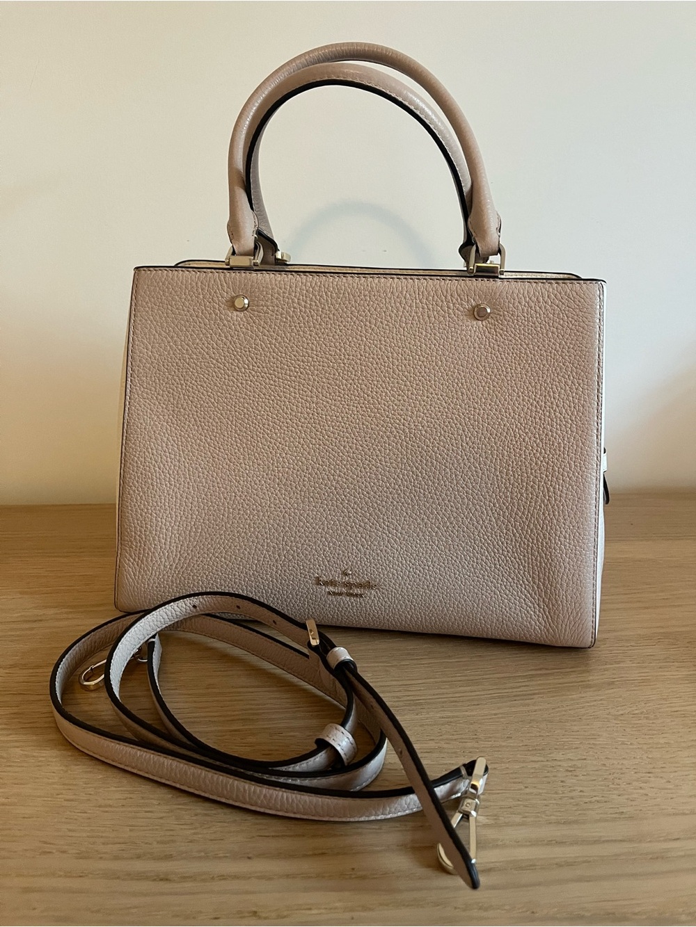 Kate Spade Pink and White Colorblock Purse